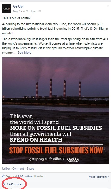Source: GetUp's Facebook page